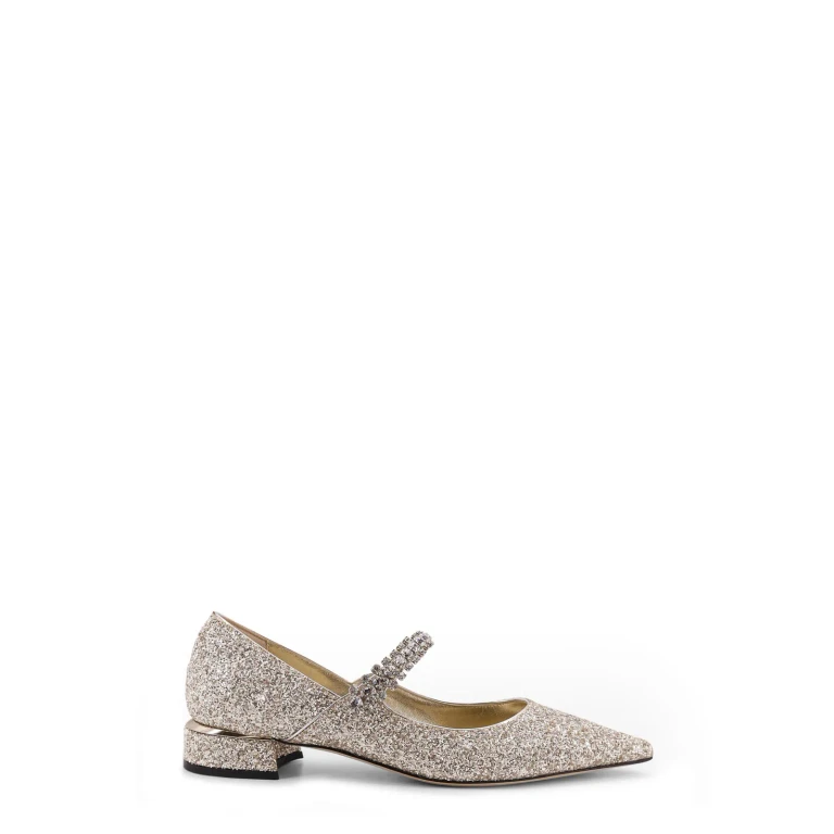 Jimmy Choo Bing Leather Pumps With All-over Glitter Detail