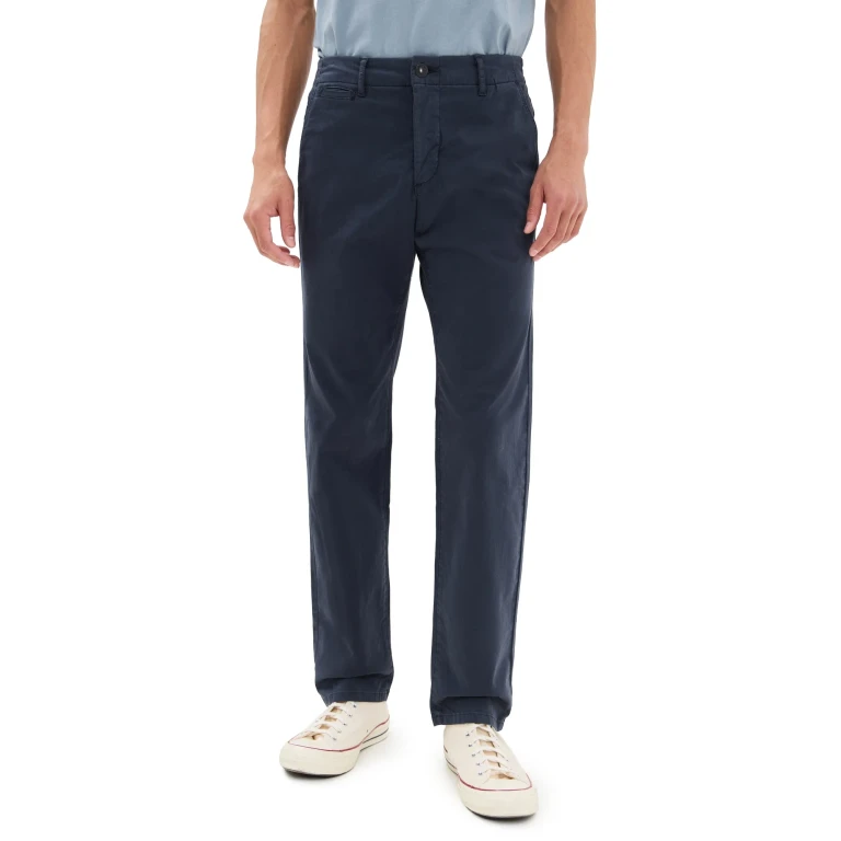 PAIGE Vincent Stretch Sateen Straight Chinos Deep Anchor 30