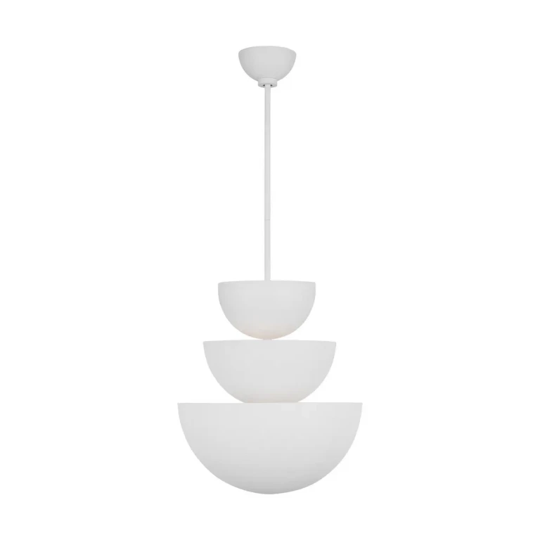 Cast Plaster Nine Light Chandelier from the Beaunay Collection