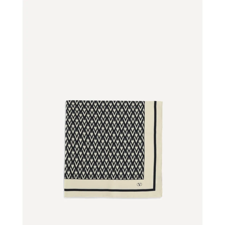 VALENTINO GARAVANI Silk Foulard with all-over monogram print Female UNI