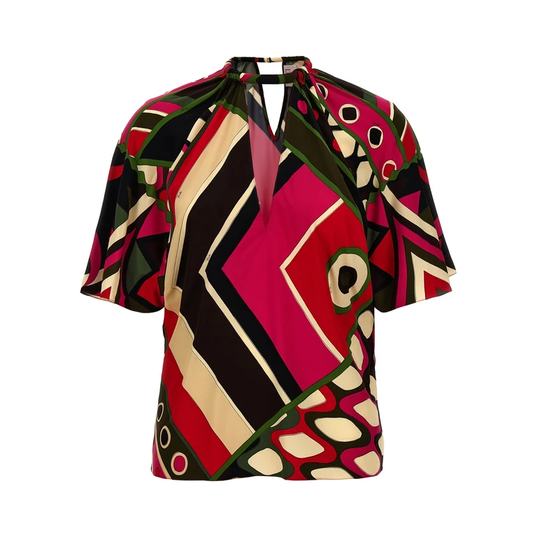 Emilio Pucci Multicolor Viscose Pattern Shirt - Women