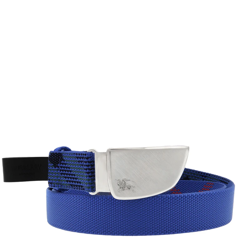 Burberry Check Webbing Shield Belt