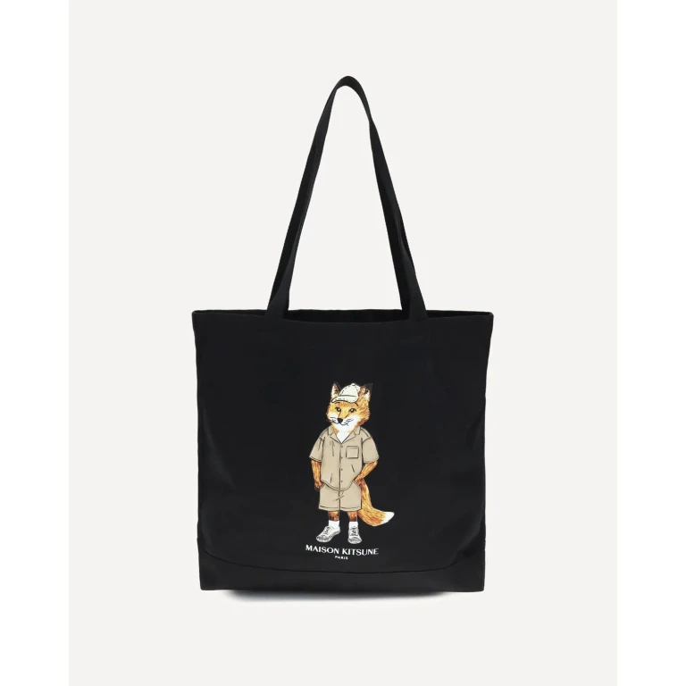 MAISON KITSUNÉ Fox canvas Tote Bag Male UNI