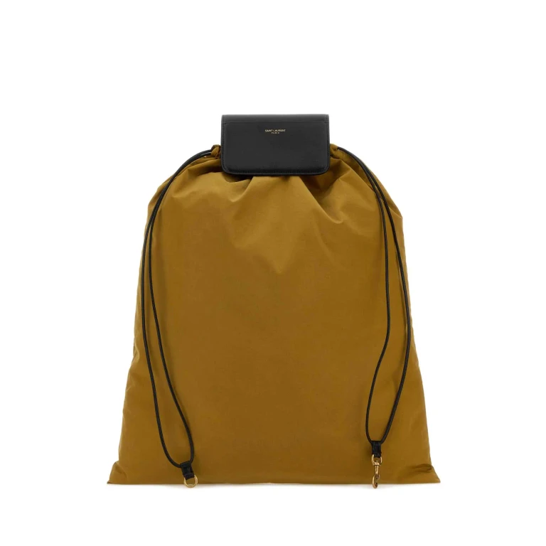 Silk Shoulder Bag with Leather Handle and Removable Strap (862323AAGA51066)