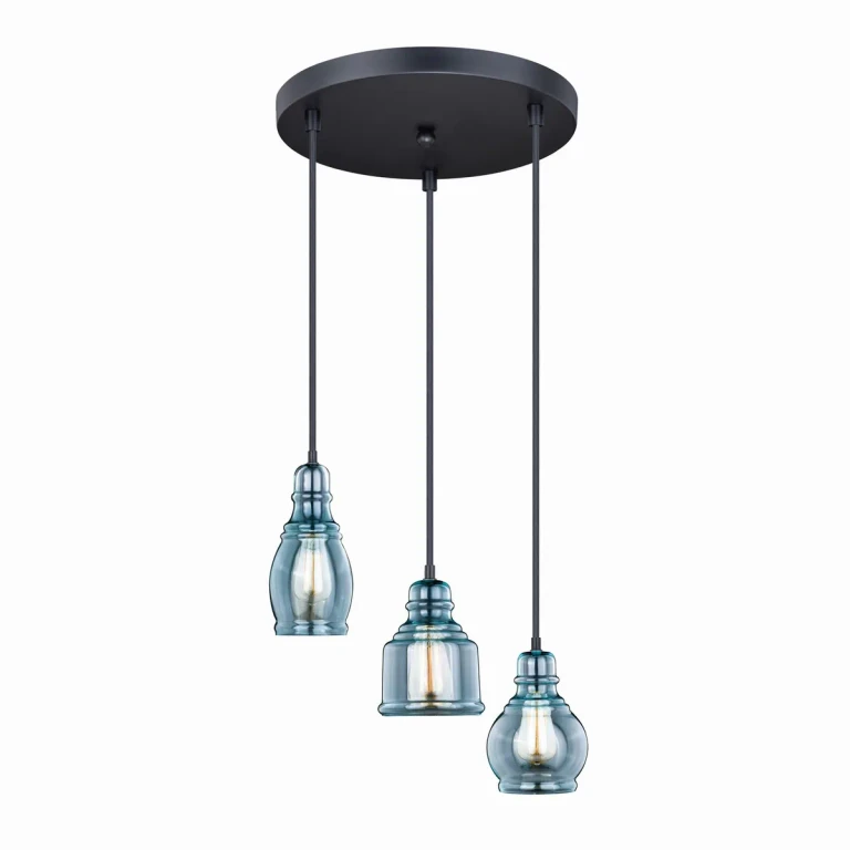 Oil Rubbed Bronze Three Light Mini Pendant from the Millie Collection