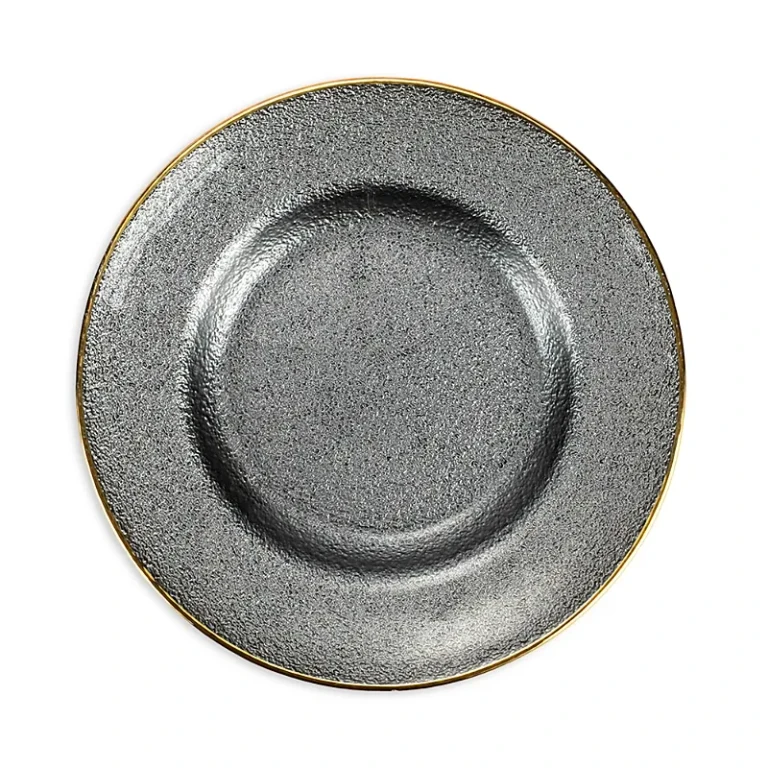 Vietri Metallic Glass Salad Plate
