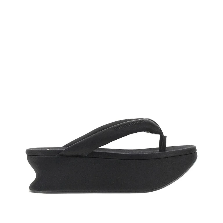BALENCIAGA 'Gaeta' satin thong slides Woman 38