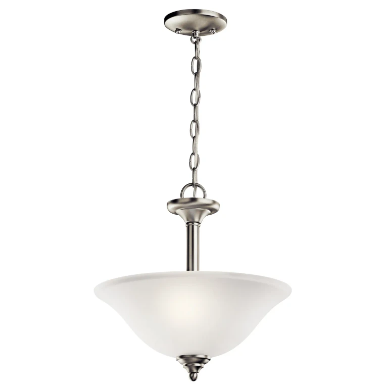 Wynberg 2-Light 15" Inverted Pendant/Semi-Flush in Brushed Nickel