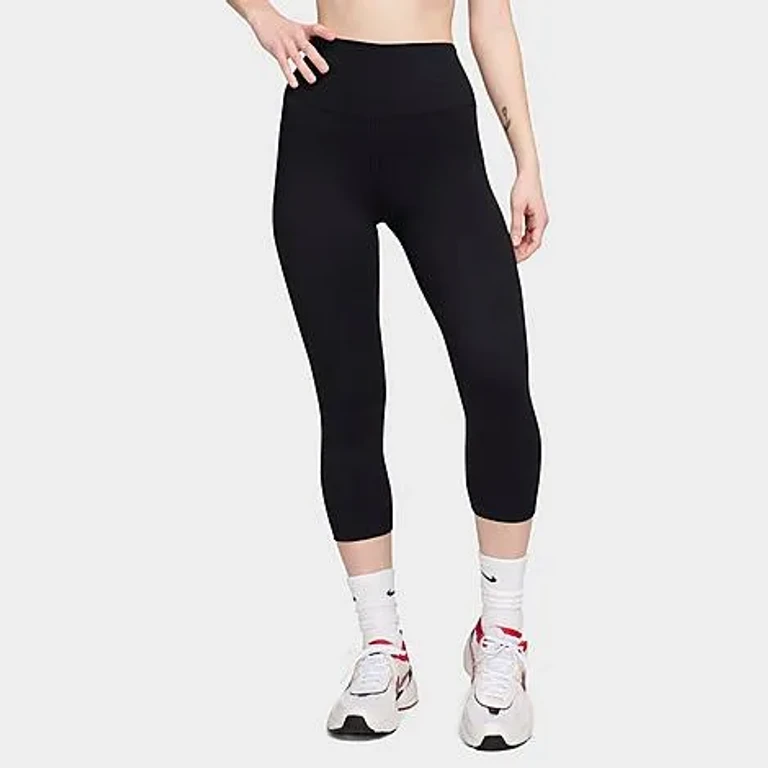 Nike Women's One Dri-FIT High-Waisted Crop Leggings in Black Size: XXS