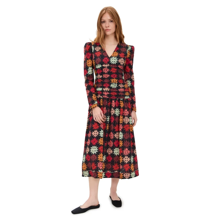 Carolina K Malika Dress Tabbi Brown M