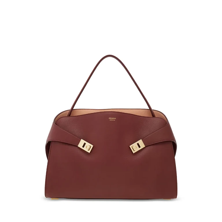 Ferragamo Hug Brown Leather Handbag