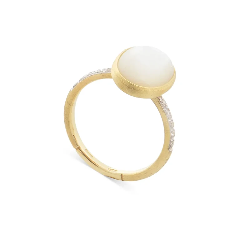 Marco Bicego 18K Yellow Gold Siviglia Mother of Pearl & Diamond Ring