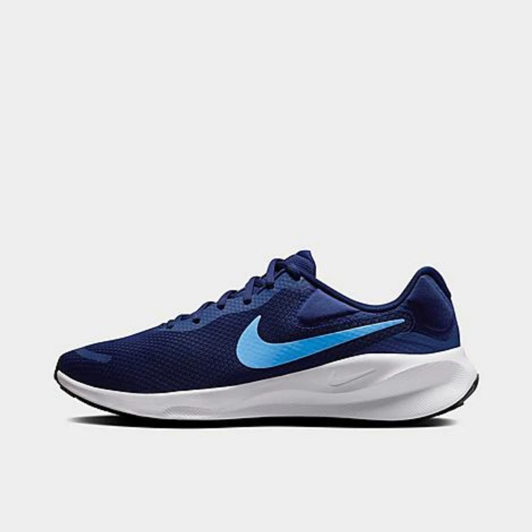 Nike Men's Revolution 7 Road Running Shoes in Blue Void/White/Black Size: 7.0