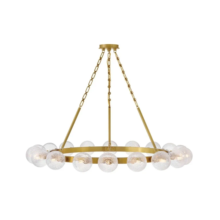 Lacquered Brass LED Chandelier from the Coco Collection