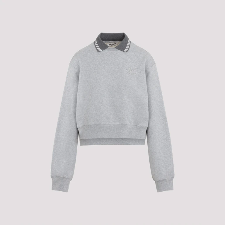 Miu Miu Sweatshirt Grey Cotton - Women