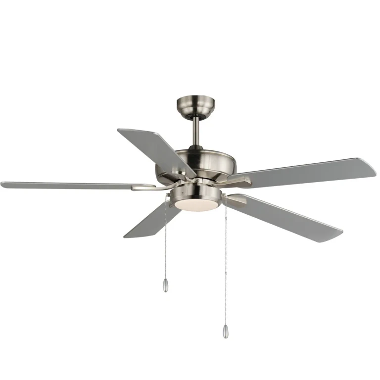 Satin Nickel 52"Ceiling Fan from the Super-Max Collection
