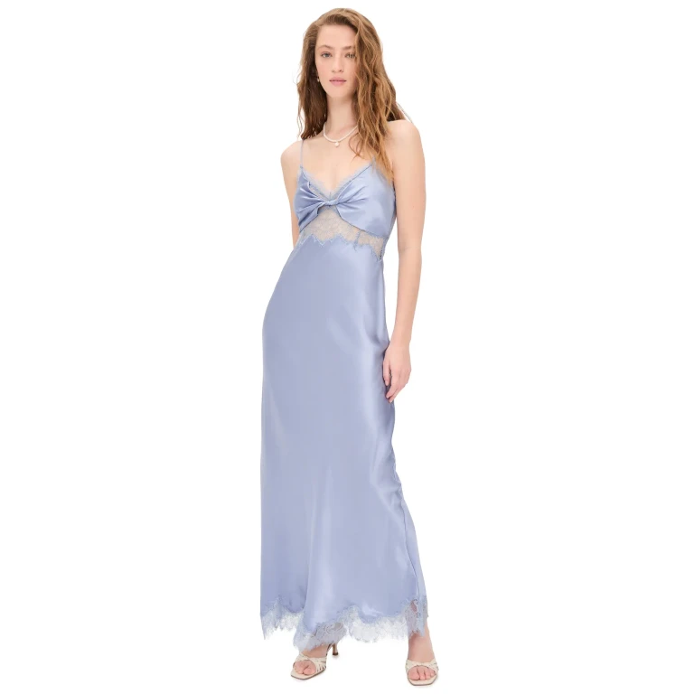 LoveShackFancy Orianna Dress Washed Sky 0