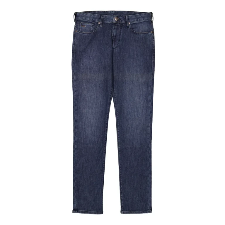 Emporio Armani J06 Slim-Fit Worn-Effect Denim Jeans