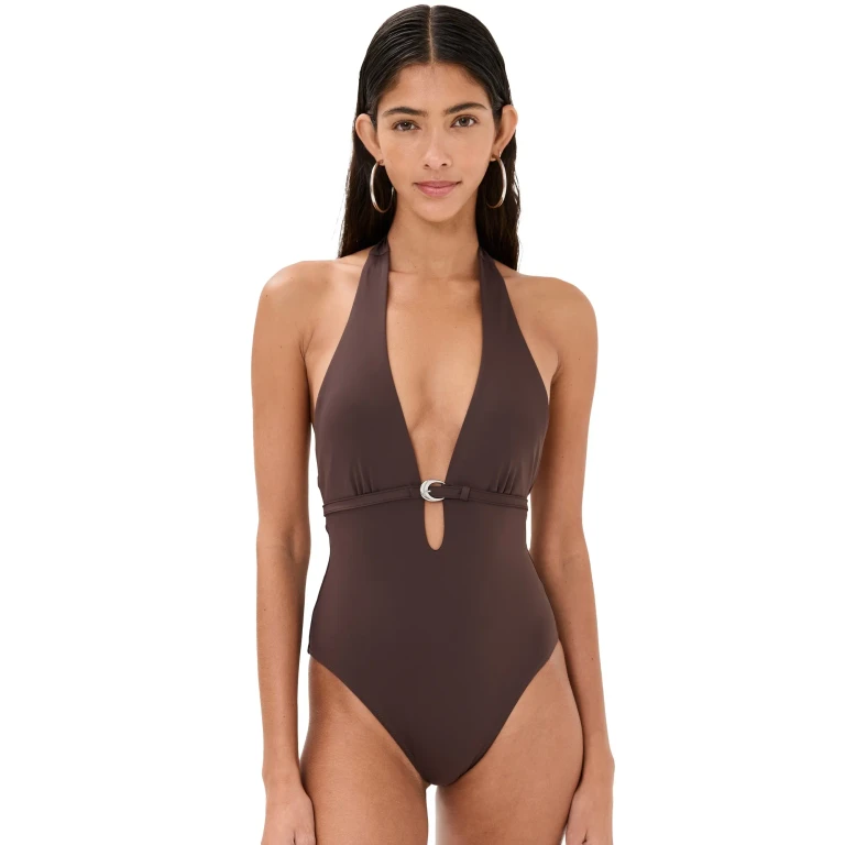STAUD La Jolla One Piece Dark Chocolate XL