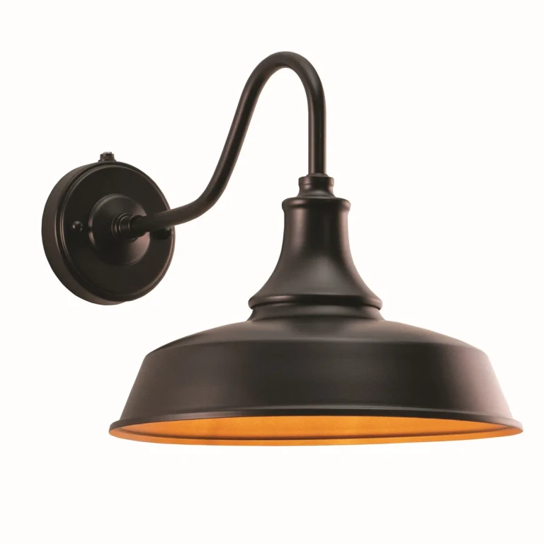 Dark Bronze and Light Gold One Light Outdoor Wall Mount from the Dorado Collection
