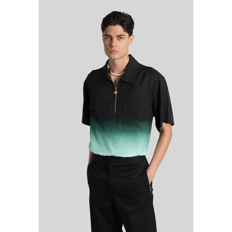Casablanca Polo In Black Viscose