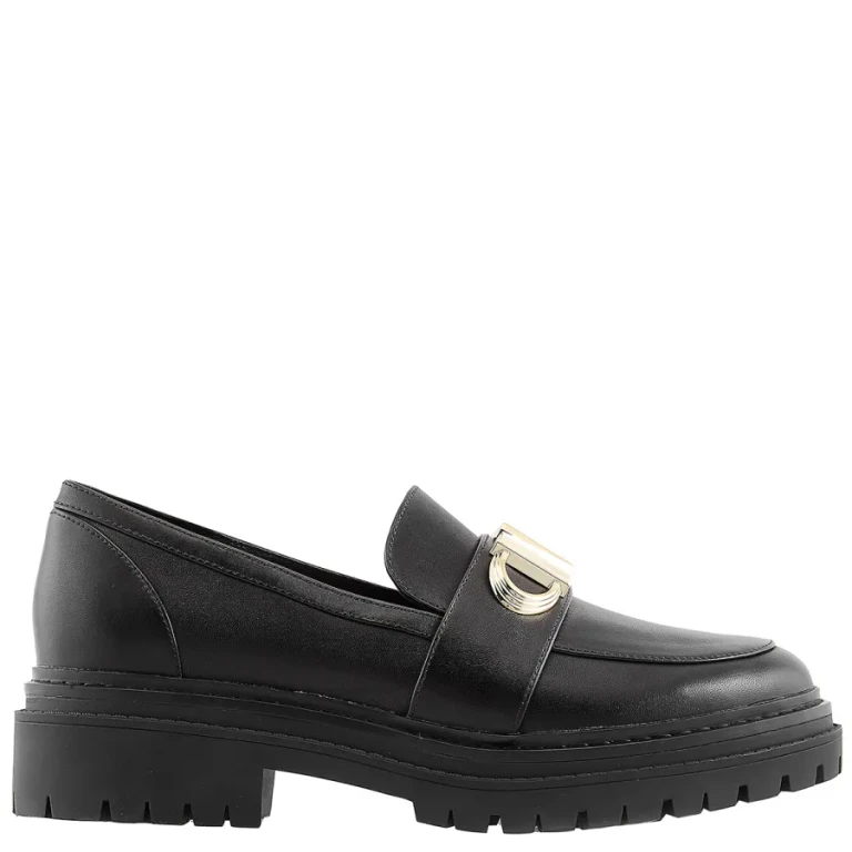 Michael Kors Black Parker Leather Loafers