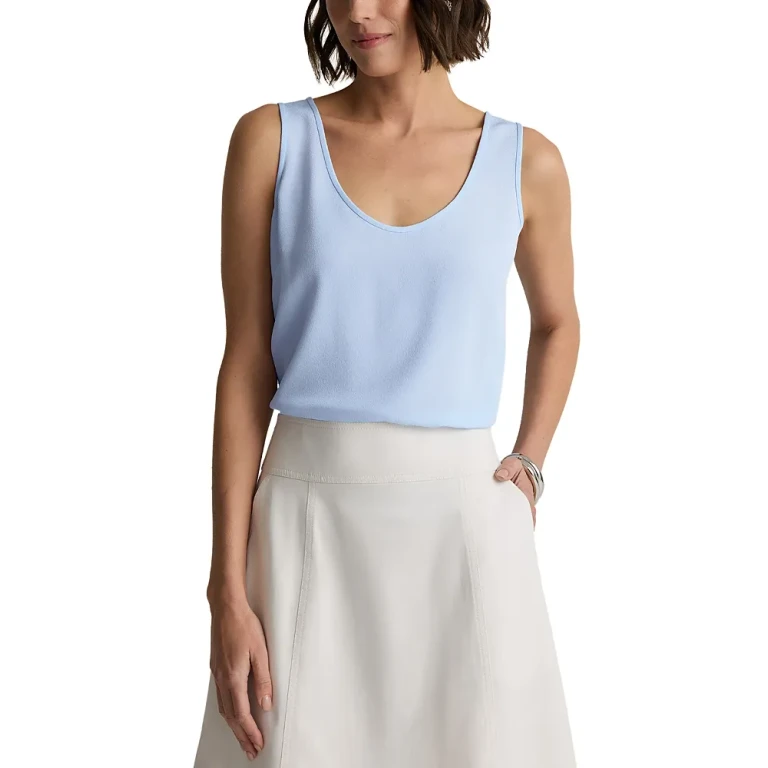 St. John Silk Georgette Crepe Top
