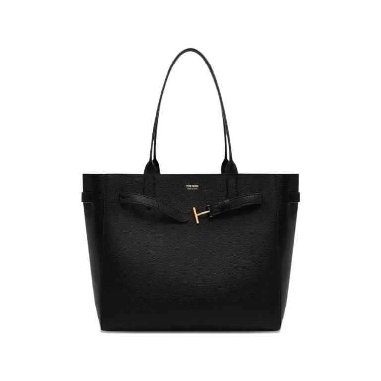 Mini T Medium Leather Tote Bag Tom Ford