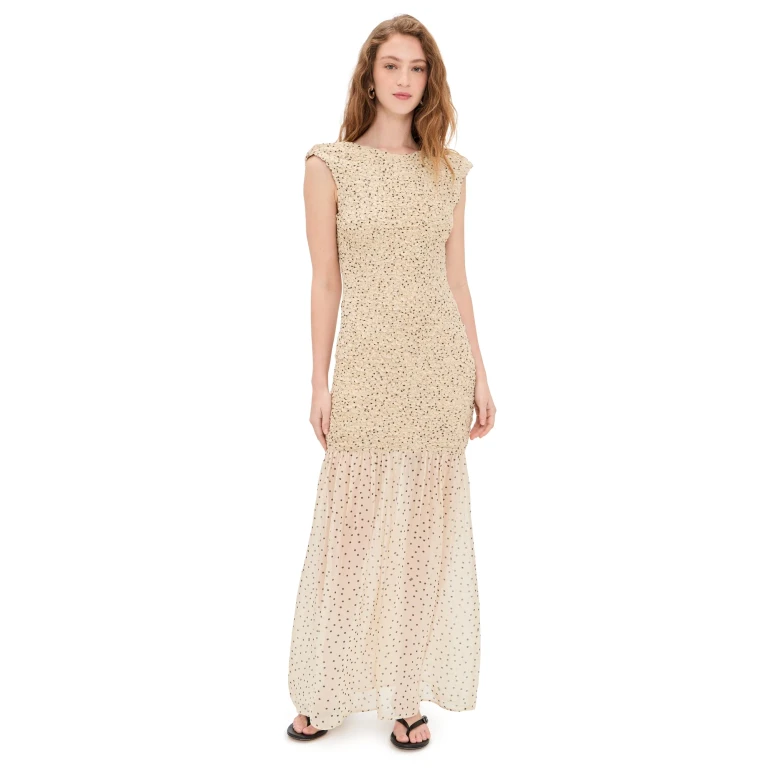By Malene Birger Corinna Maxi Dress Polka Dot Print 42