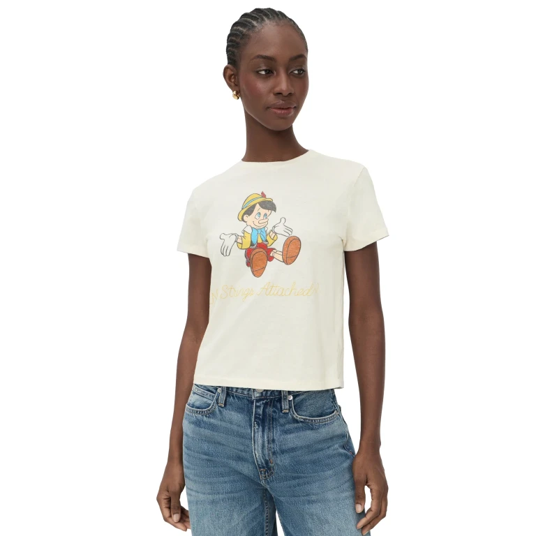 RE/DONE Classic Pinnocchio Tee Vintage White XS
