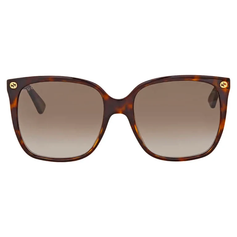 Gucci Brown Gradient Cat Eye Ladies Sunglasses GG0022S 003 57