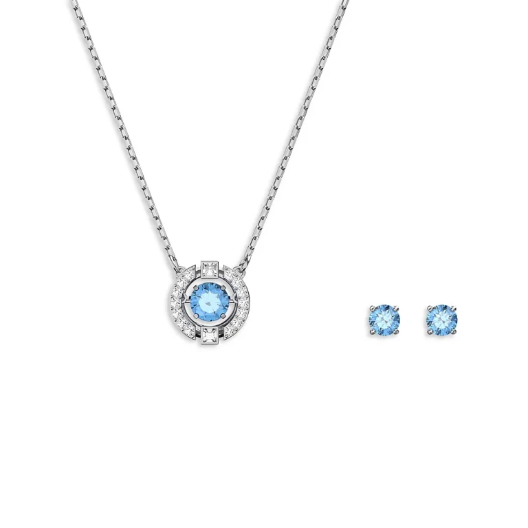 Swarovski Una Pave Pendant Necklace & Stud Earrings Set
