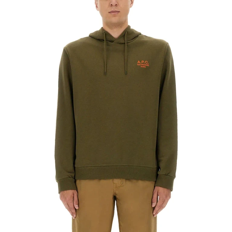 A.P.C. 로고 프린트 후드티