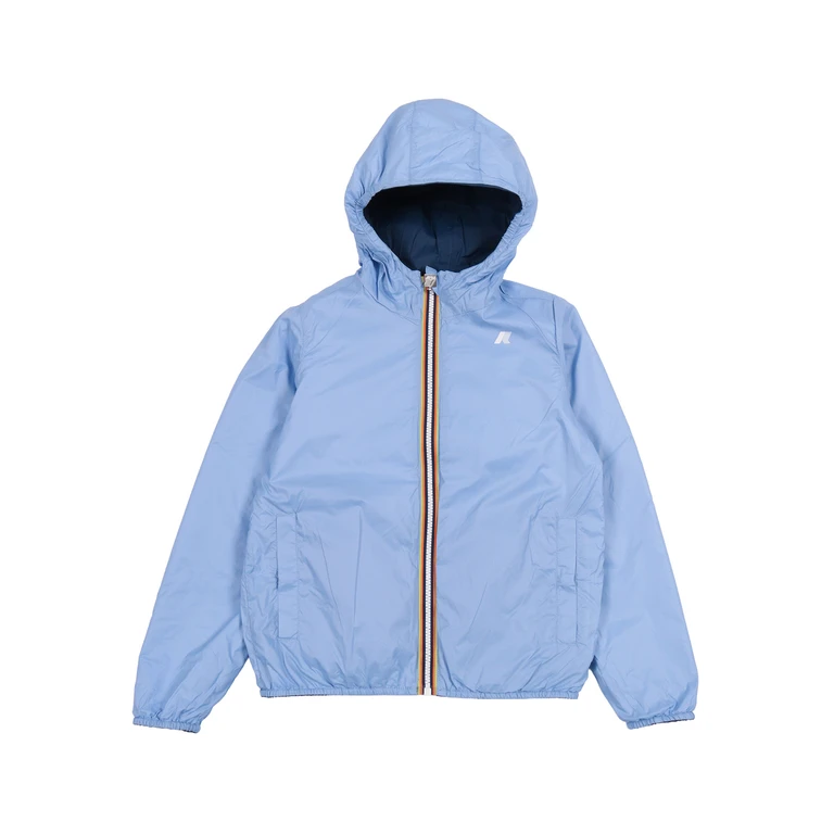 K-Way Kids P. Jake Plus.2 Double Jacket Blue Nylon Giubbino Corto - Kids