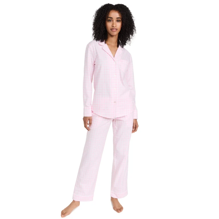 Petite Plume Pink Gingham Pajama Set Pink L