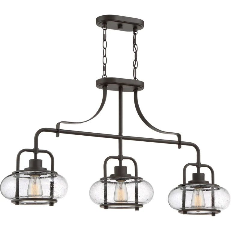 Trilogy 3-Light Island Chandelier in Old Bronze