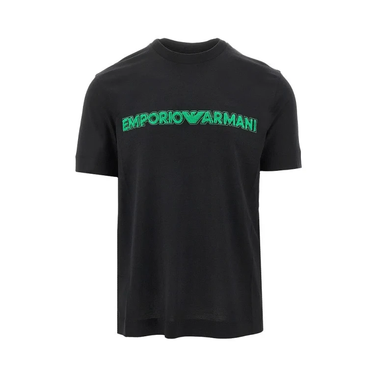 T-shirt uomo Emporio Armani con logo ricamato 3D