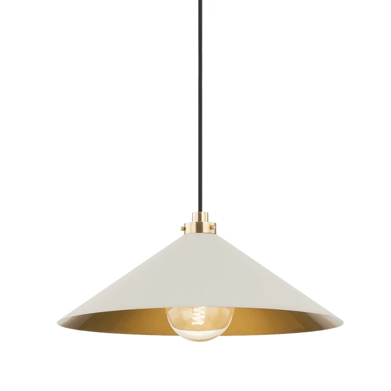 Aged Brass One Light Pendant from the Clivedon Collection