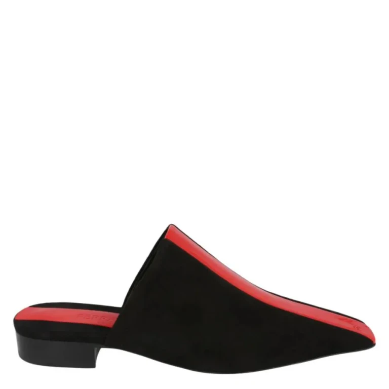 Ferragamo Selestina Stripe-Detail Mules
