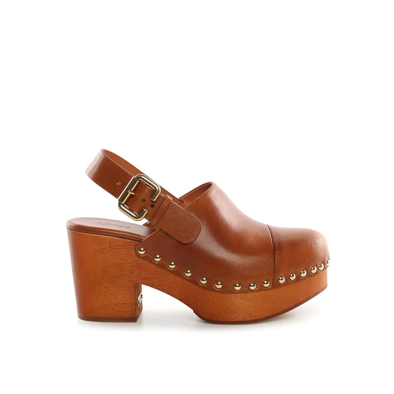Chloe' Mules - Marron