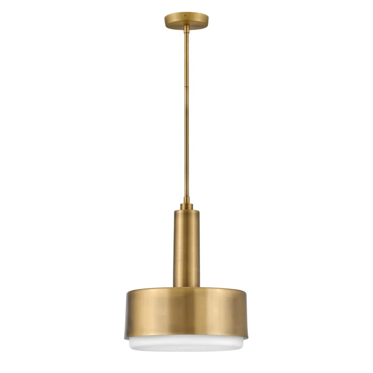 Lacquered Brass LED Pendant from the Cedric Collection