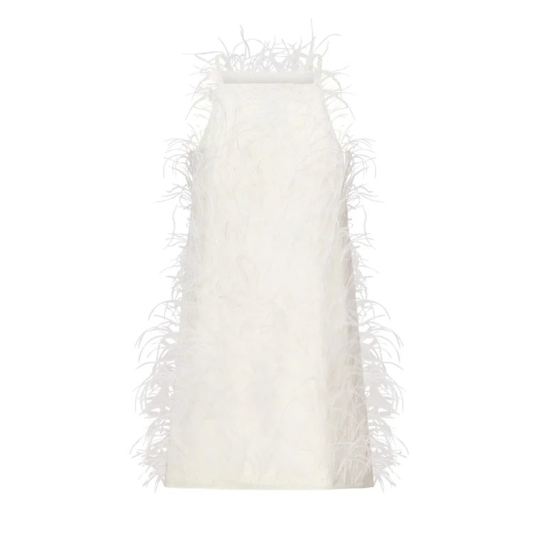 Pinko Robe Au Genou - Blanc
