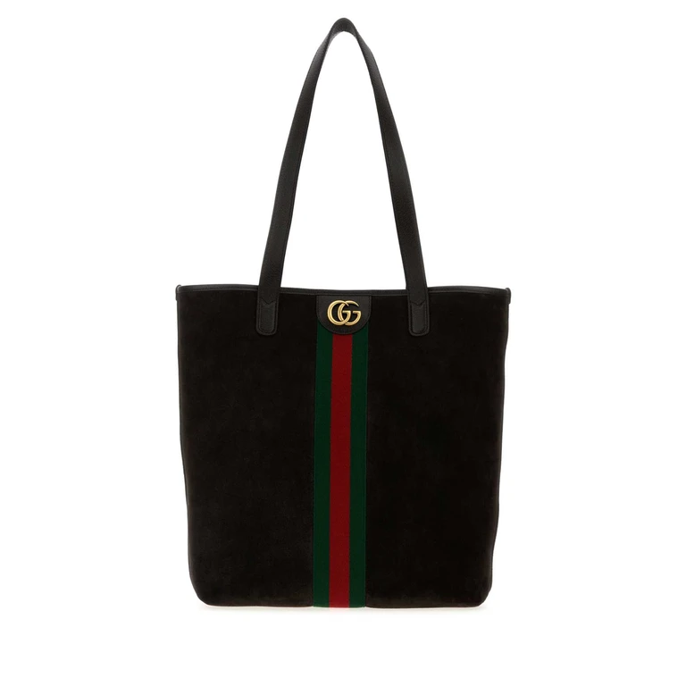 Gucci Black Suede Ophidia Shopping Bag Nstmorotmorovrv Borse A Mano - Men