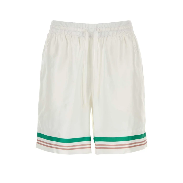 Casablanca White Satin Bermuda Shorts Casaway Main: Silk Lining: Polyester - Men