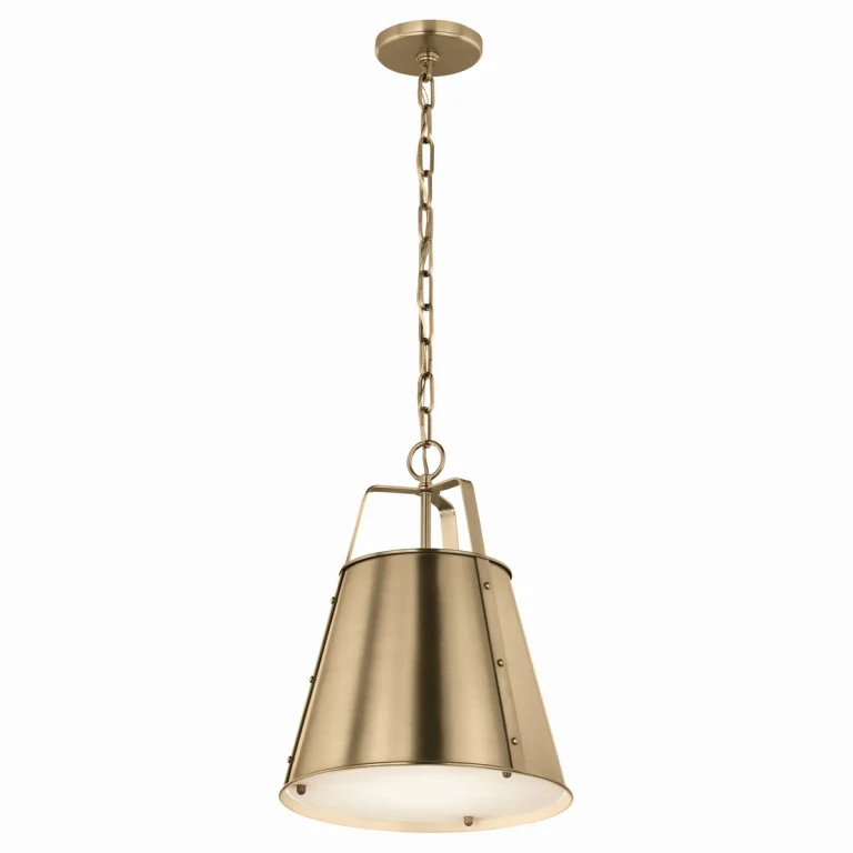 Champagne Bronze One Light Pendant from the Etcher Collection