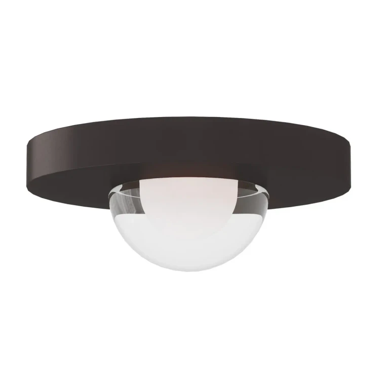 Ebell 1-Light 1.70"H LED Flush Mount in Natural Brass