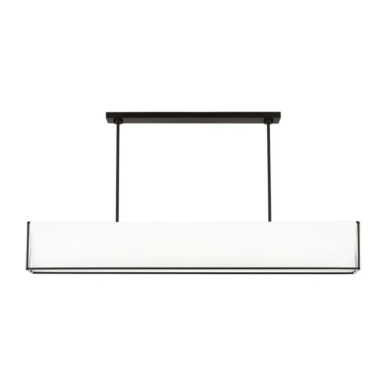 Aged Iron LED Linear Chandelier from the Velero Collection