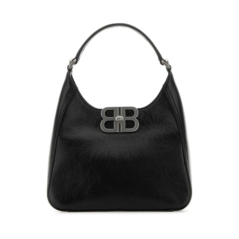 Balenciaga Black Leather Bb Soft Handbag Borse A Mano - Women