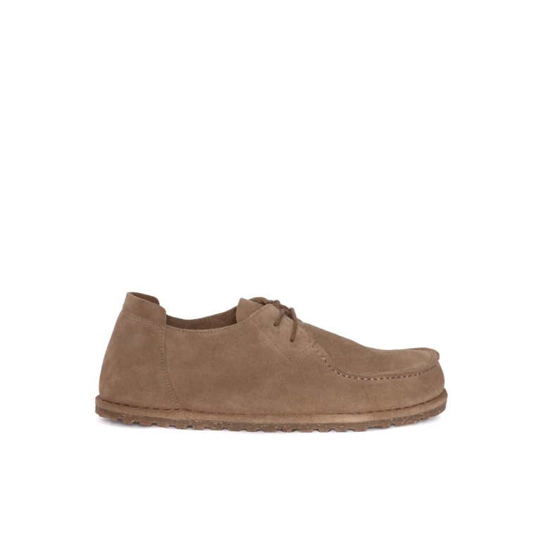 Birkenstock Utti Lace N Gray Taupe, Suede Leather
