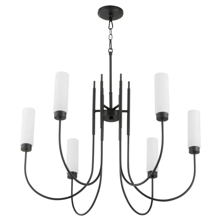 Matte Black Chandelier from the Jerome Collection